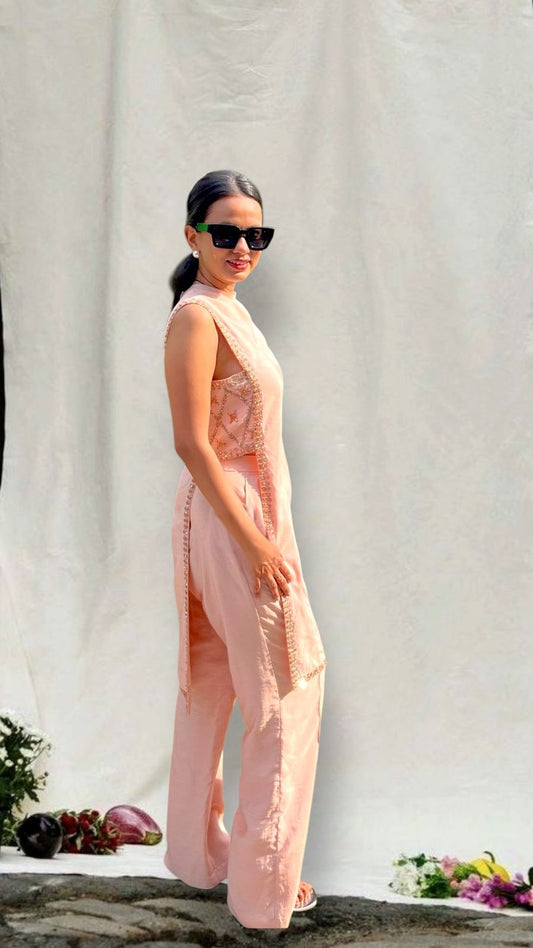 Blush Chanderi Co-ord Set