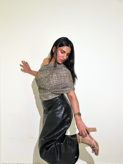 Noir Drape Top