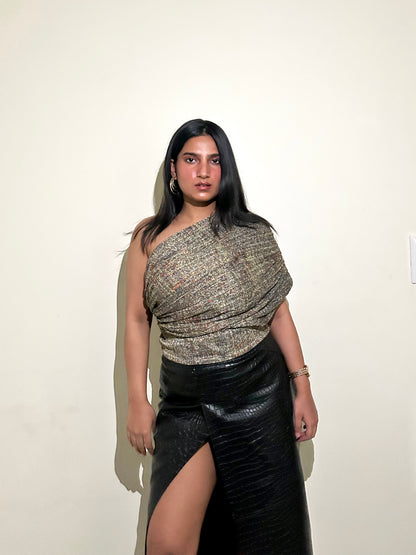 Noir Drape Top
